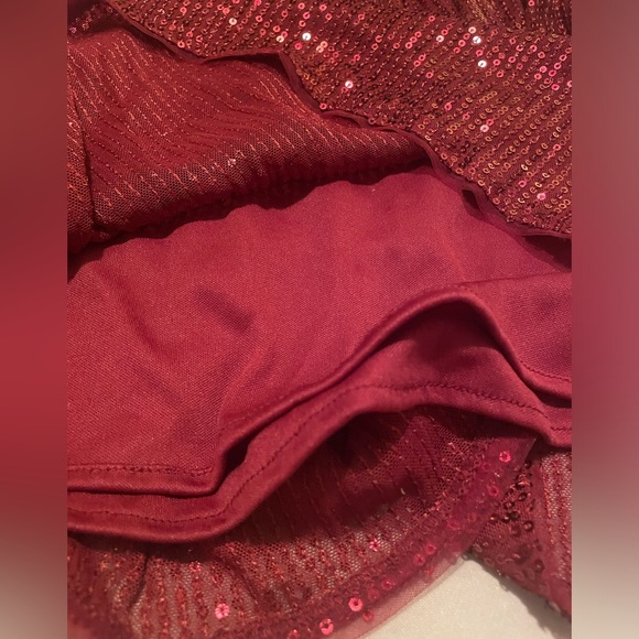 SEQUIN LITTLE GIRL RED DRESS - Picture 6 of 7
